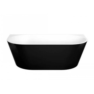 Ванна Frank F6163 Black/White 170x80 черная с белым пристенная