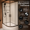 Душевая кабина Frank F412/2 L Black без крыши 120x80 см, 152009