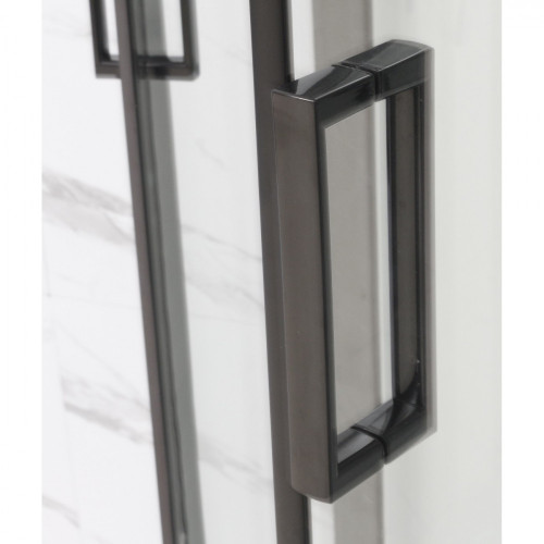 Душевая кабина Frank F412/2 L Black без крыши 120x80 см, 152009