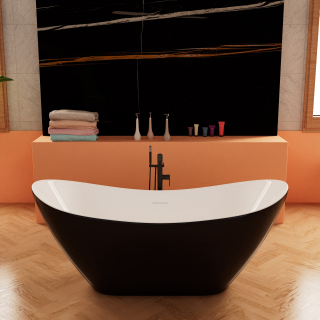 Ванна Frank F6107 Black/White 170x75 отдельностоящая, 12520