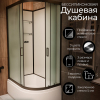 Душевая кабина Frank F412/2L  М Black 120x80 без крыши матовое стекло, 20075