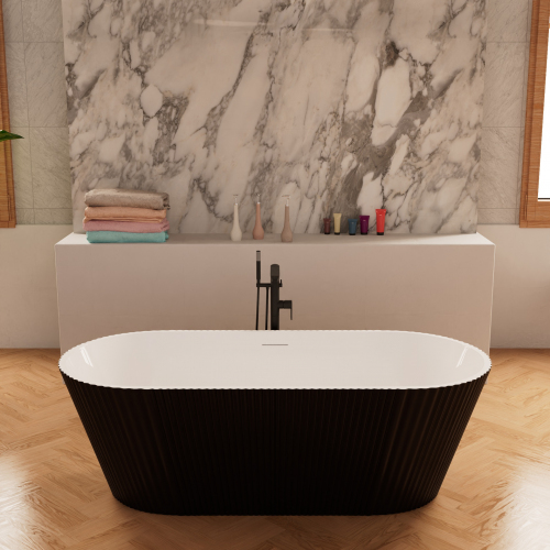 Ванна Frank F6103 Black/White 170x75 отдельностоящая, 12514