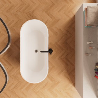 Ванна Frank F6103 Black/White 170x75 отдельностоящая, 12514