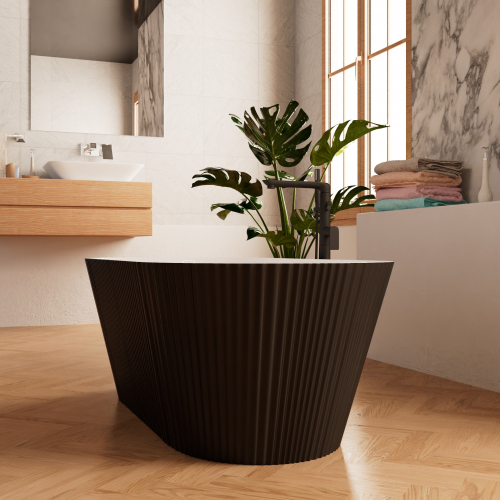 Ванна Frank F6103 Black/White 170x75 отдельностоящая, 12514