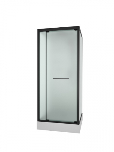 Душевая кабина Frank F401 Black 90x90 см матовое стекло, 20339