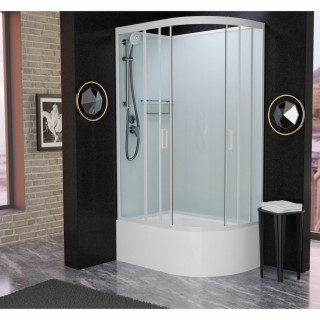 Душевая кабина Frank F412/2L White без крыши 120x80 см, 136009