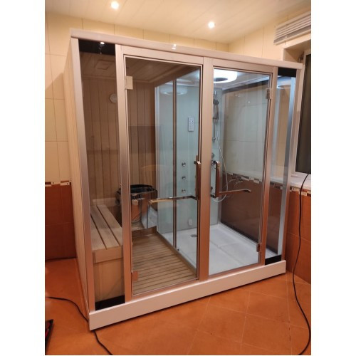 Кабина с финской сауной FRANK F921L 220x130x220 см левосторонняя, 2015199