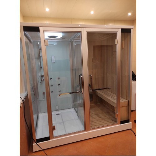 Кабина с финской сауной FRANK F921R 220x130x220 см правосторонняя, 2015198