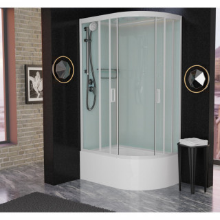 Душевая кабина Frank F412/2L М White 120x80 матовое стекло, 20036