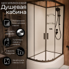 Душевая кабина Frank F412/2R Black без крыши 120x80 см, 154009