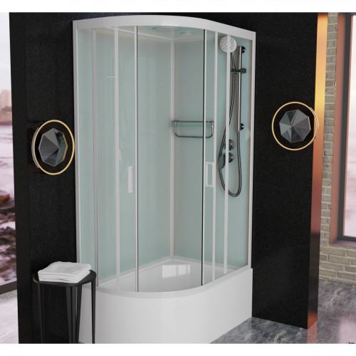 Душевая кабина Frank F412/2R White 120x80 см, 137009