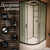Душевая кабина Frank F412/2R М Black 120x80 матовое стекло, 20076