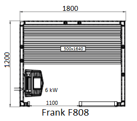 Финская сауна Frank F808 180х120x210 см кедр, 8154